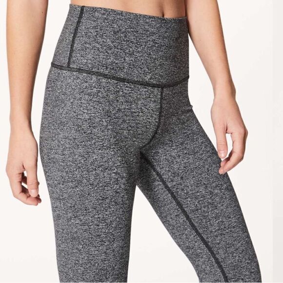 LULULEMON Wunder Under Hi-Rise Tight *28" Heathered Black Women’s Size 6 - Picture 4 of 9
